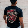 T-Shirt PRiDEorDiE "CHERRY CHOKE" - Noir