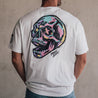 T-Shirt OverSize PRiDEorDiE "FUNKY SKULL" - Blanc