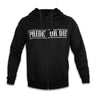 Sweat zippé PRiDEorDiE "FIGHT CLUB" - Noir