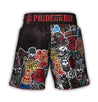 Fight Short PRiDEorDiE "STICKERS" - Noir